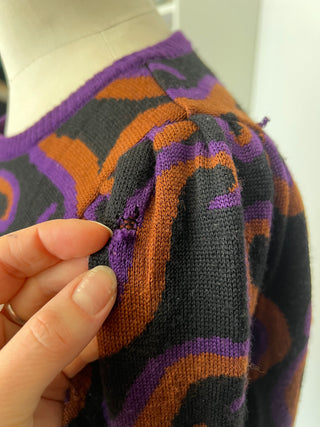 Robe en maille jacquard Yves Saint Laurent Rive Gauche