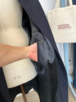 Manteau trench coat imperméable doublé en laine Aquascutum