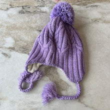 Charger l&#39;image dans la galerie, Tuque hiver mauve paillettes Deux par Deux
