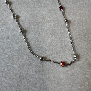 Collier court argent 925