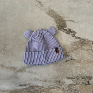 Tuque mi-saison tricot mauve Deux par Deux