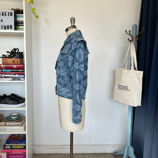 Veste denim imprimé Claudie Pierlot