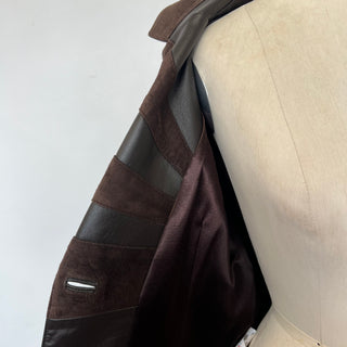 Manteau en cuir brun Lavoie Morin cuir et fourrures