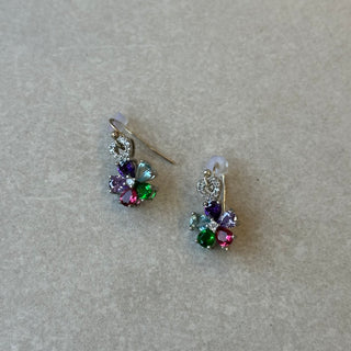 Boucles d'oreilles cœur et fleur