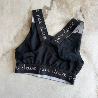 Camisole sport courte noire Deux par Deux
