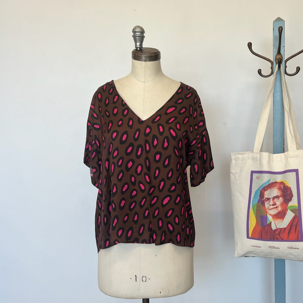 Blouse Dixie à imprimé léopard