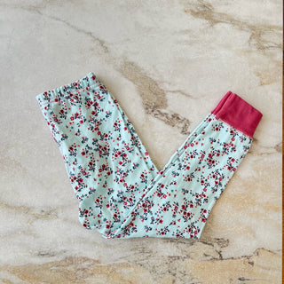 Pantalon leggings pyjama fleurs Deux par Deux 4 ans