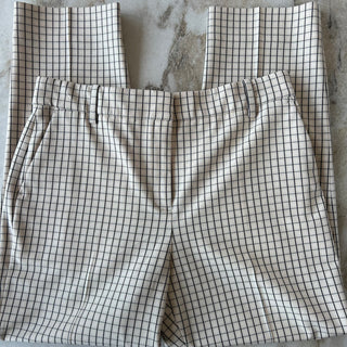 Pantalon fuselé en sergé à carreaux Tory Burch