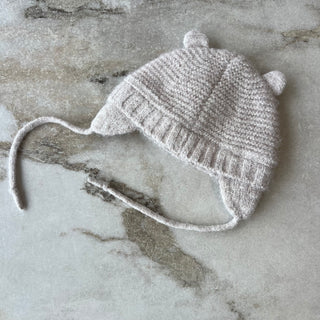 Tuque hiver crème petites oreilles pour enfants Deux par Deux