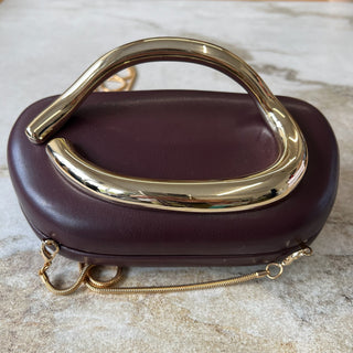 Sac à main pochette bourgogne
