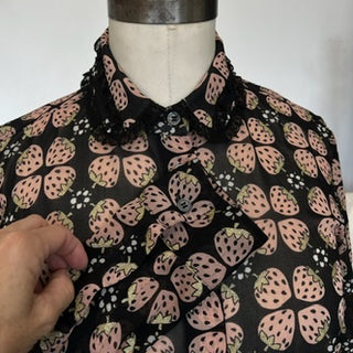 Chemise en soie fraises Red Valentino