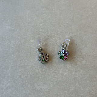 Boucles d'oreilles cœur et fleur