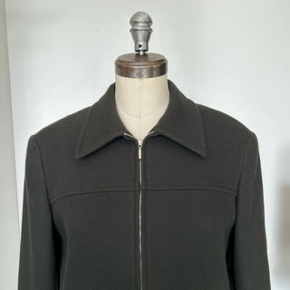 Veste manteau vert kaki Pierre Cardin