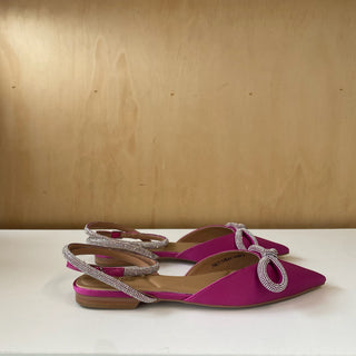 Chaussures Bow Flat rose Bibi Lou