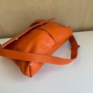 Sac bandoulière en cuir orange