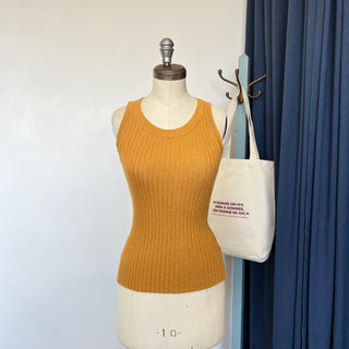 Camisole jaune côtelée An'ge
