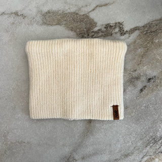 Cache-cou mi-saison tricot pour enfants Deux par Deux crème