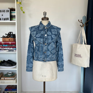 Veste denim imprimé Claudie Pierlot