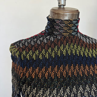 Robe maxi à col roulé en maille et dos ouvert Missoni