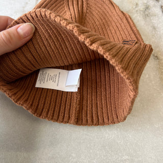 Tuque mi-saison tricot brun Deux par Deux 5/8 ans