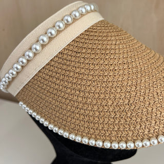 Casquette de plage en paille
