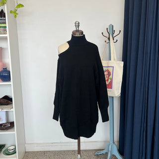 Robe tunique en laine vierge (nude)