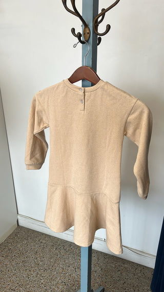 Robe beige scintillante Deux par Deux 8 ans