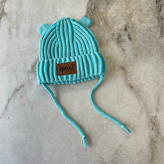 Bonnet mi-saison bleu avec oreilles Deux par Deux