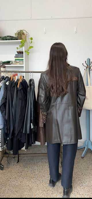 Manteau en cuir Lavoie Morin cuir et fourrures