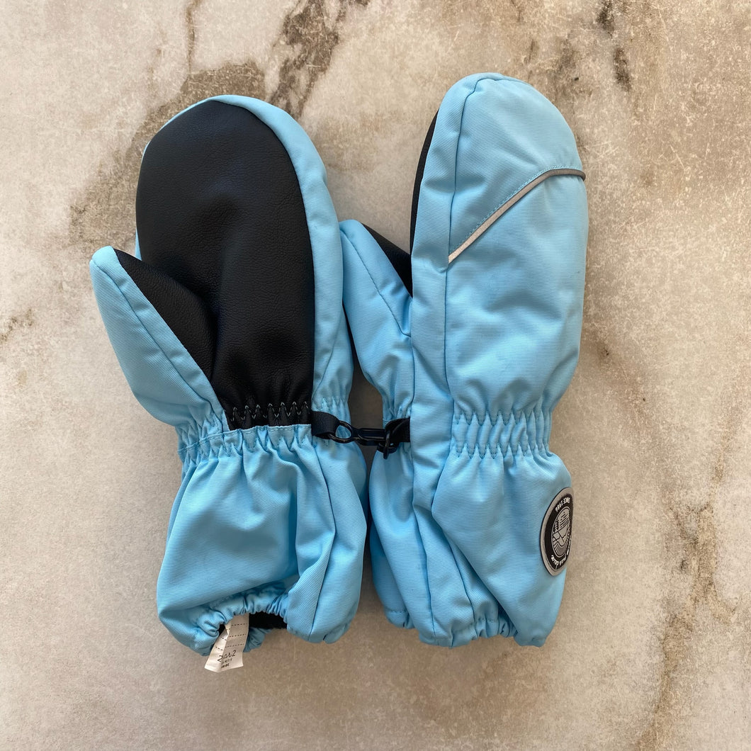 Mitaines hiver bleu cyan Deux par Deux