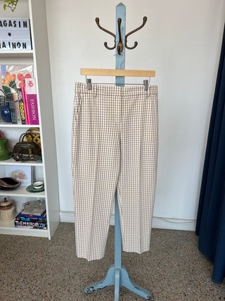 Pantalon fuselé en sergé à carreaux Tory Burch