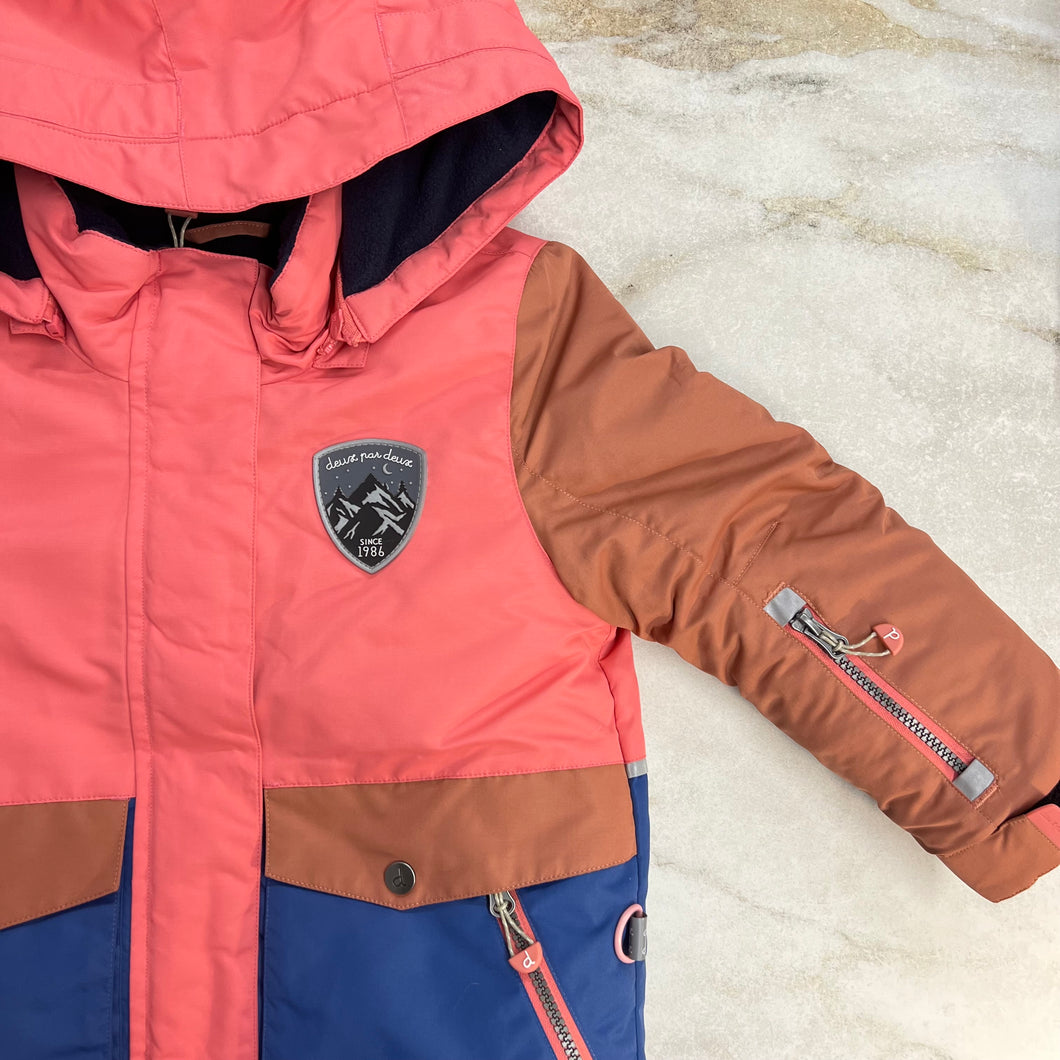 Manteau d'hiver tricolore Deux par Deux 4 ans