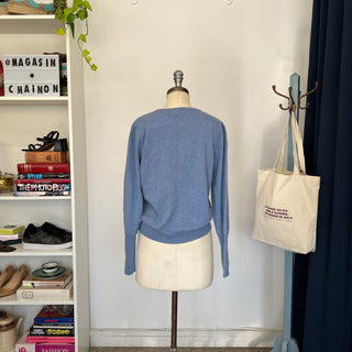 Cardigan en cachemire bleu House of Liberty