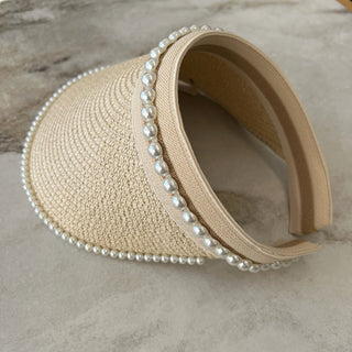 Casquette de plage en paille