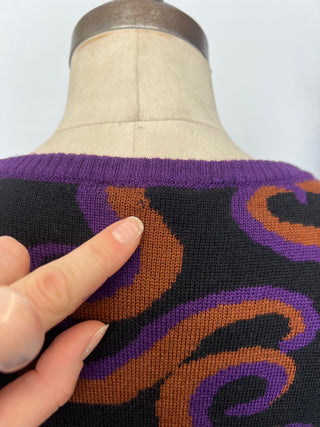Robe en maille jacquard Yves Saint Laurent Rive Gauche