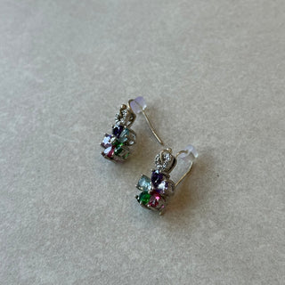 Boucles d'oreilles cœur et fleur