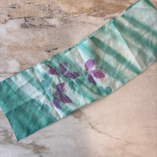 Foulard en soie paint à la main Pier