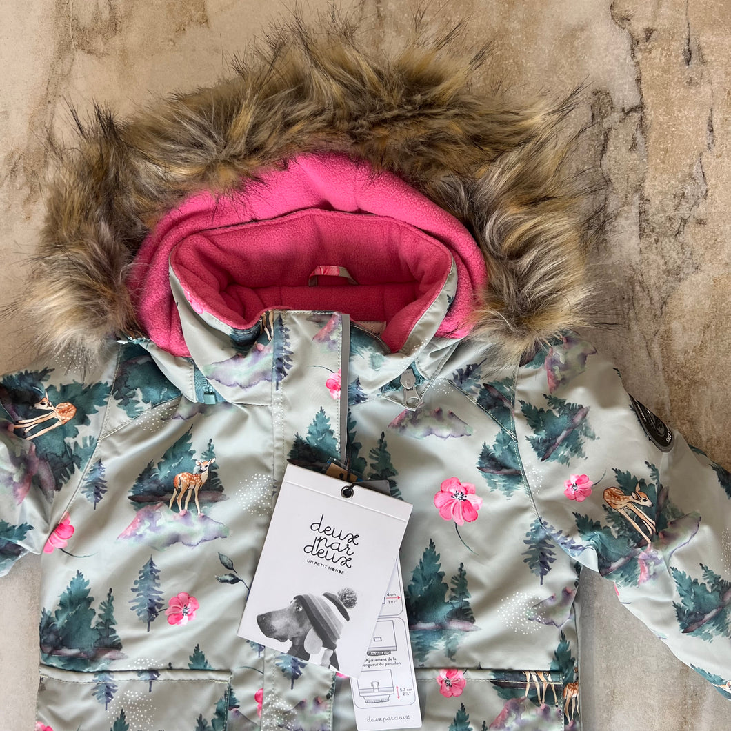 Manteau d'hiver forêt et fleurs Deux par Deux