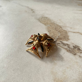 Broche vintage croix de Malte Florenza