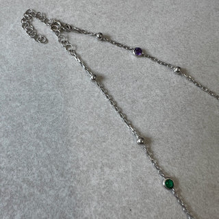 Collier court argent 925