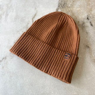 Tuque mi-saison tricot brun Deux par Deux 5/8 ans