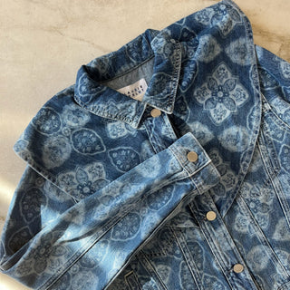 Veste denim imprimé Claudie Pierlot