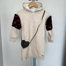 Charger l'image dans la galerie, Robe à capuchon en éponge française scintillant avec sacoche en cœur Deux par Deux 8 ans
