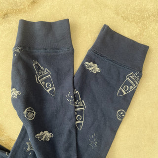 Pantalon leggings pyjama fusées Deux par Deux 4 ans