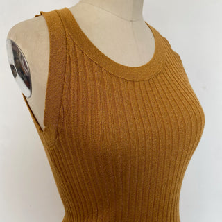 Camisole jaune côtelée An'ge