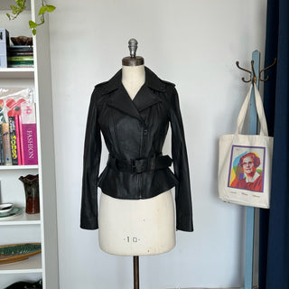 Veste courte en cuir Yeva Rudsak
