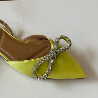 Chaussures Bow Flat jaune Bibi Lou
