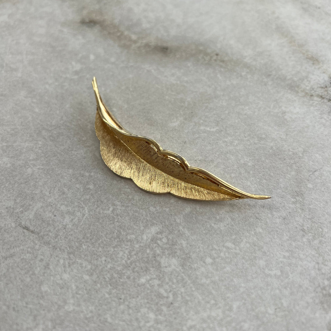 Broche feuille Marcel Boucher