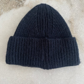 Tuque mi-saison tricot pour enfants Deux par Deux noir