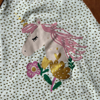 Chandail manches longues licorne Deux par Deux 4 ans